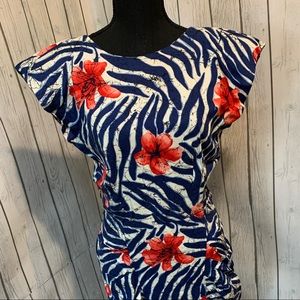 Vintage 1980s Hawaiian Wiggle Dress